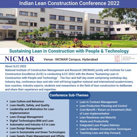 ILCC 2022 - 5th Indian Lean Construction Conference - Sustaining Lean in Construction with People & Technology