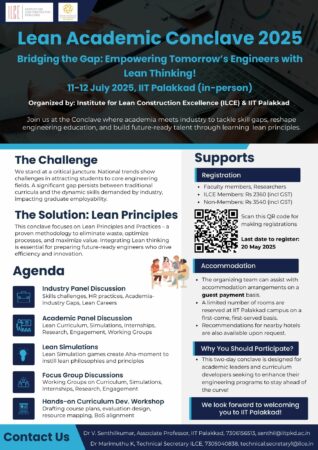 ILCE - IIT Palakkad - Lean Academic Conclave 2025